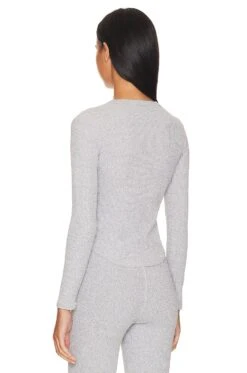 Ribbed Long Sleeve Top Heathered Grey -FREE PEOPLE || Nike || Steve Madden Sales Store YEAR WS83 V3